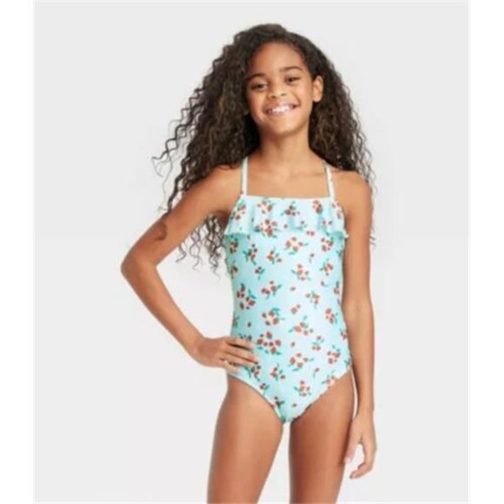 Girls' Sweet Strawberries One Piece Swimsuit - Cat & Jack Size M Plus